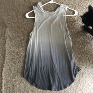 White to Black Ombré Tank